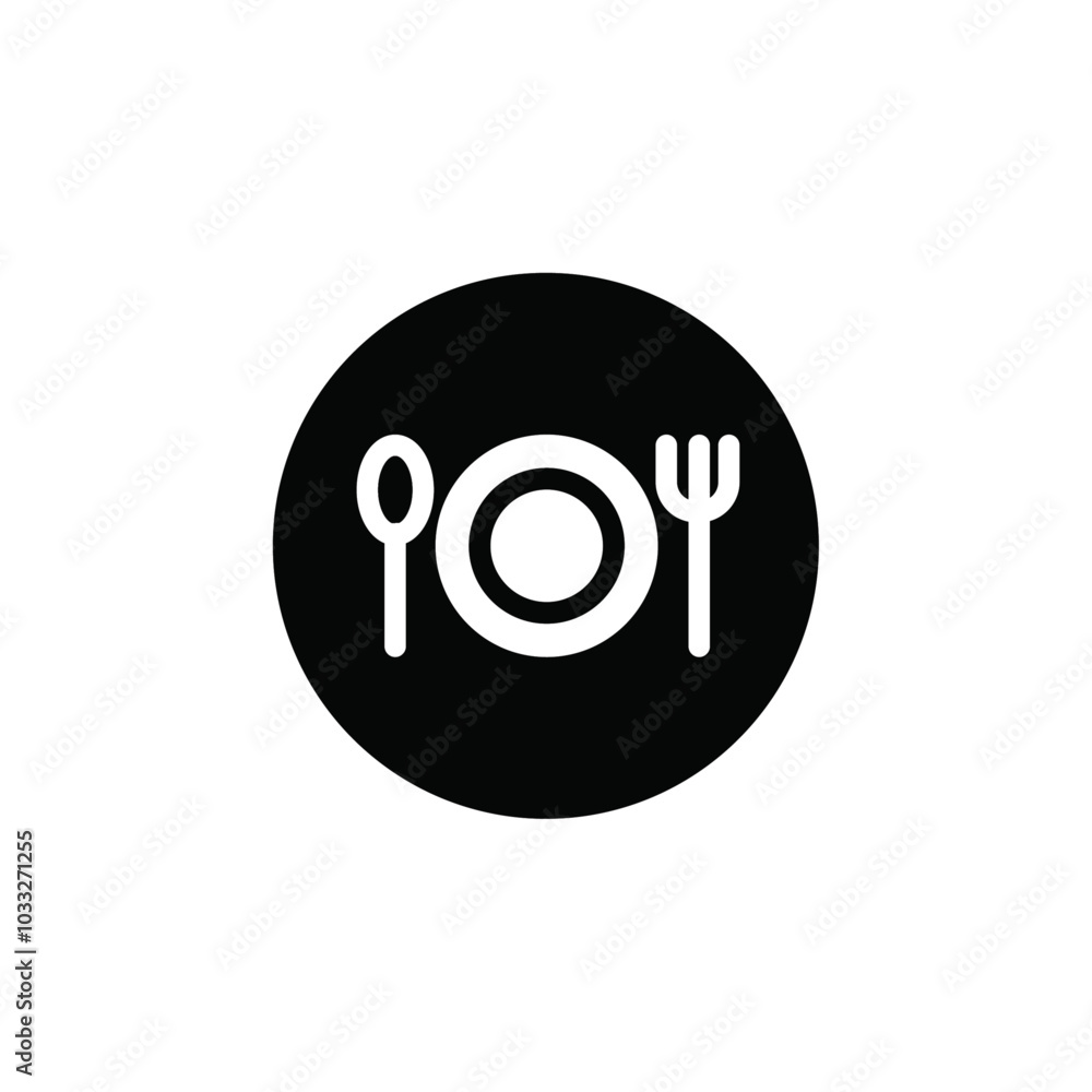 Poster food and restaurant icon web design in vector