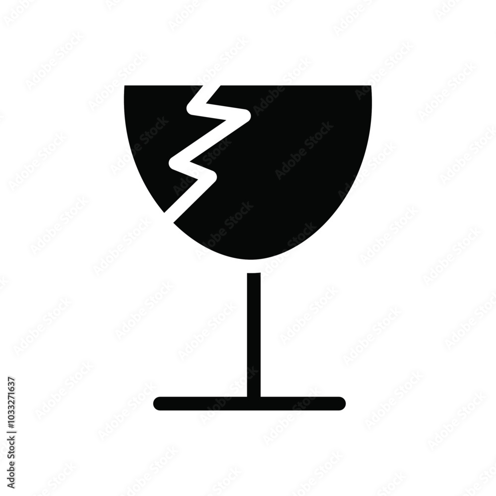 Aufkleber Fragile package icon web design in vector