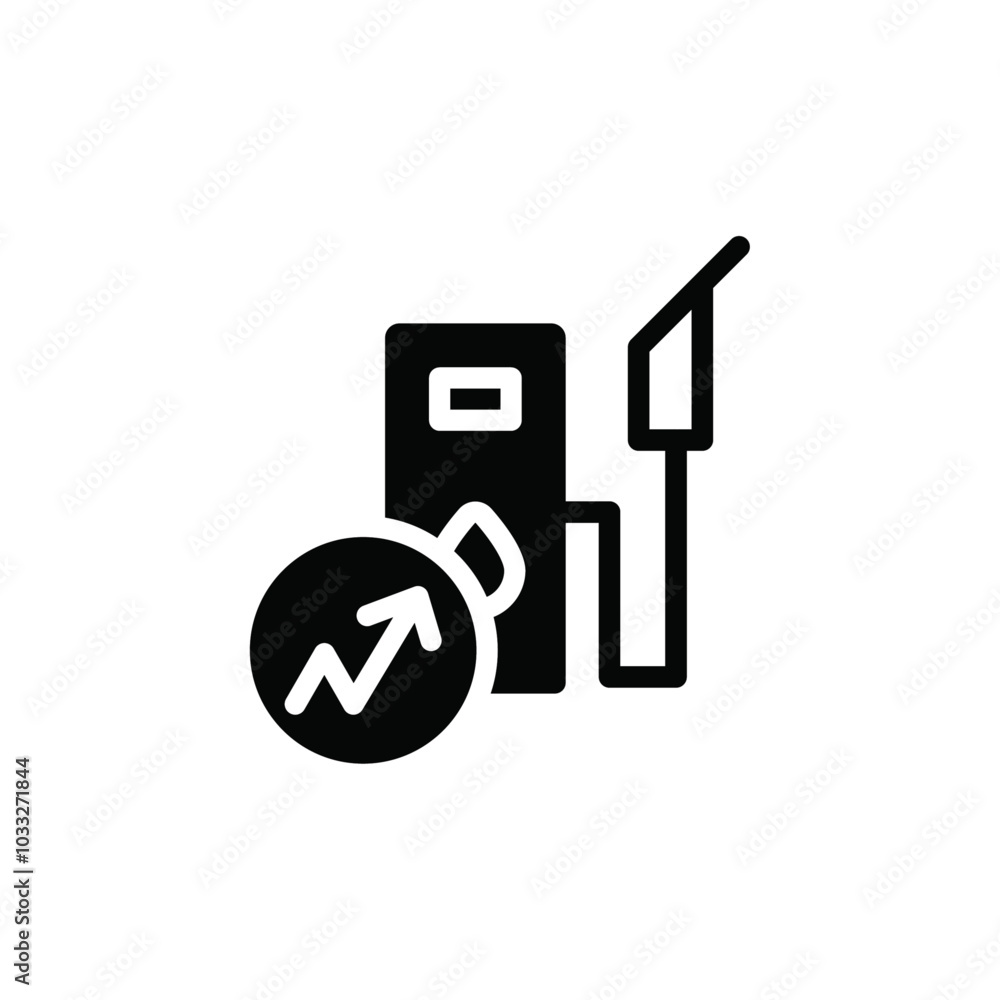 Poster fuel price increase icon web design in vector