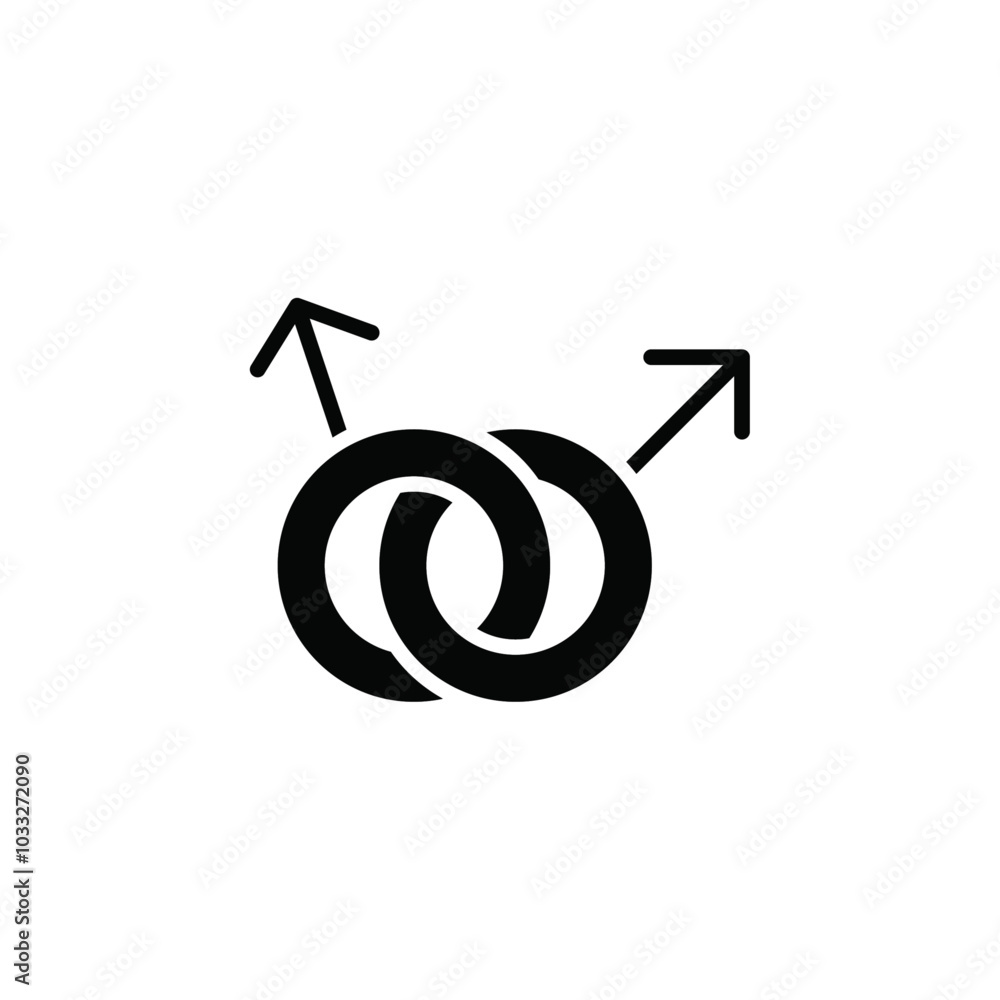 Poster gay icon web design in vector