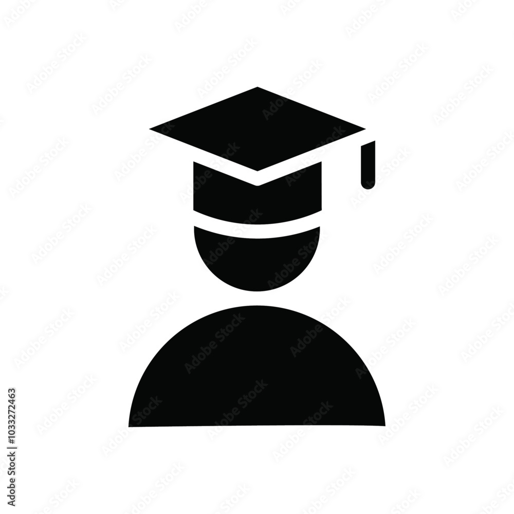 Poster Graduated student icon web design in vector
