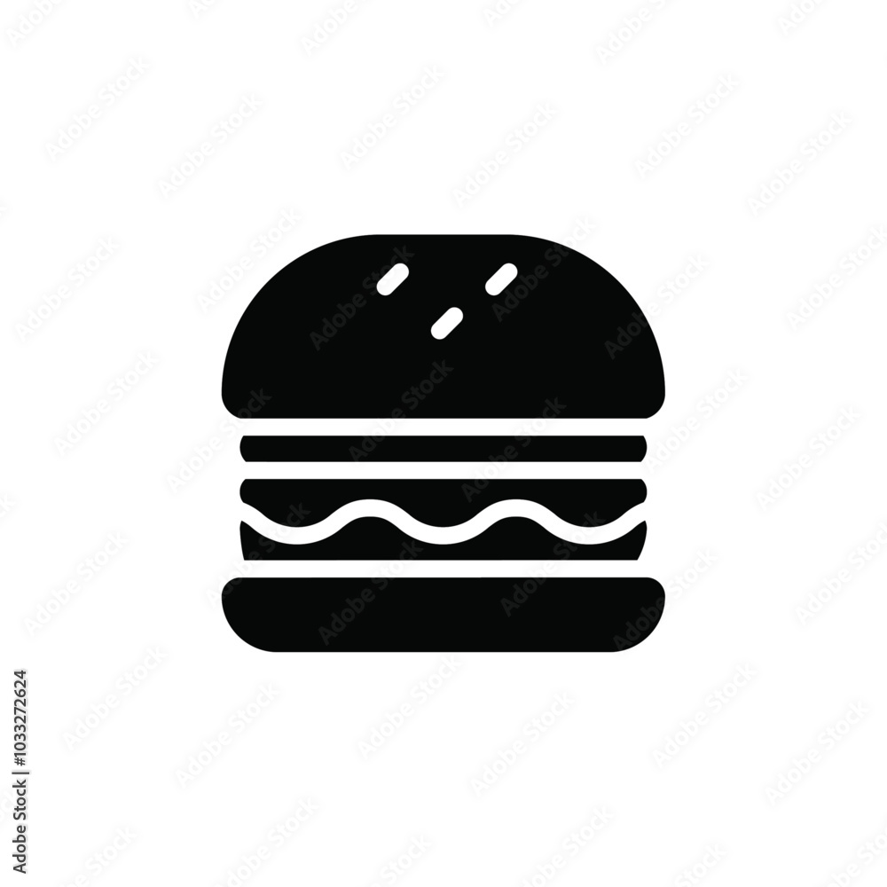 Aufkleber Hamburger icon web design in vector