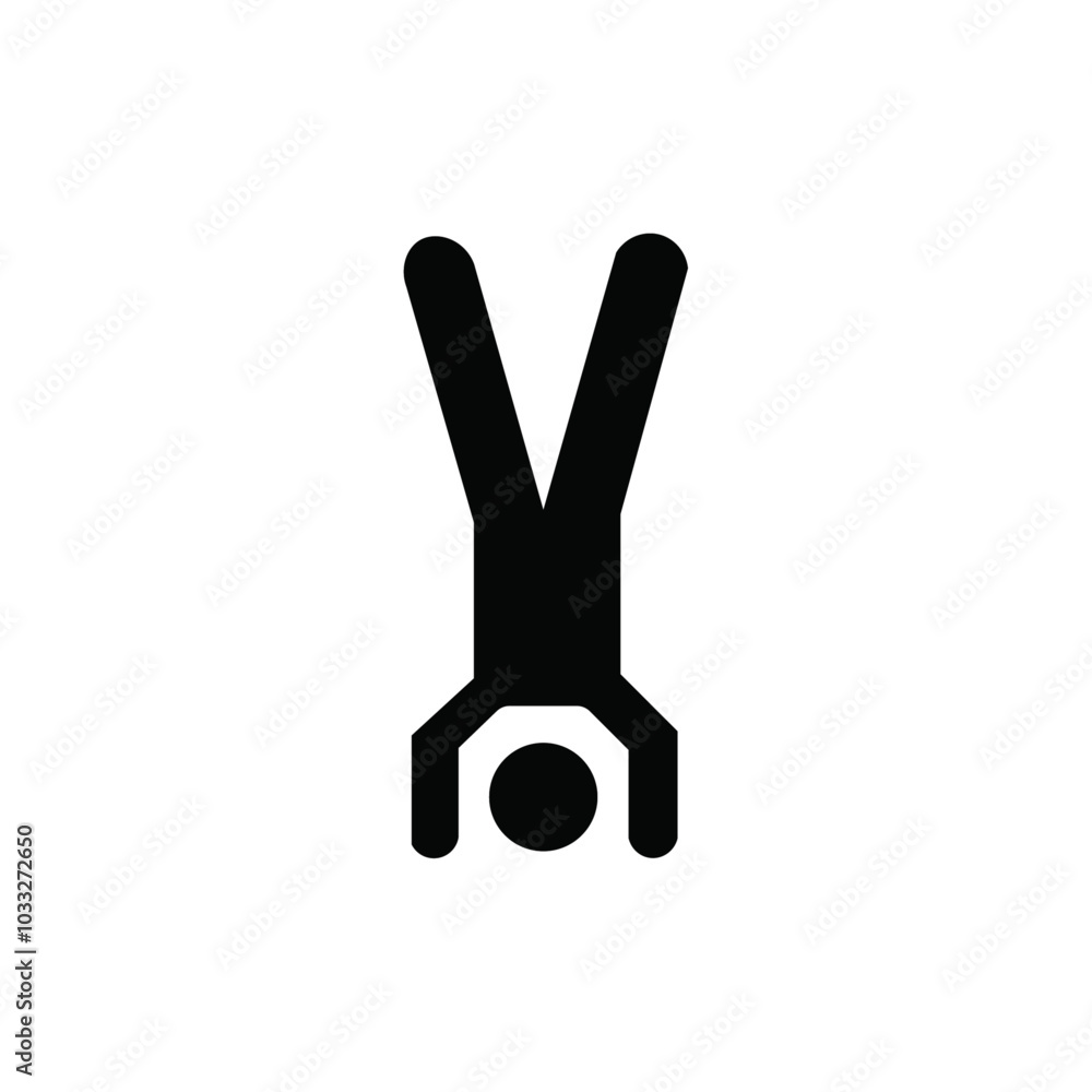 Poster handstand exercise icon web design in vector