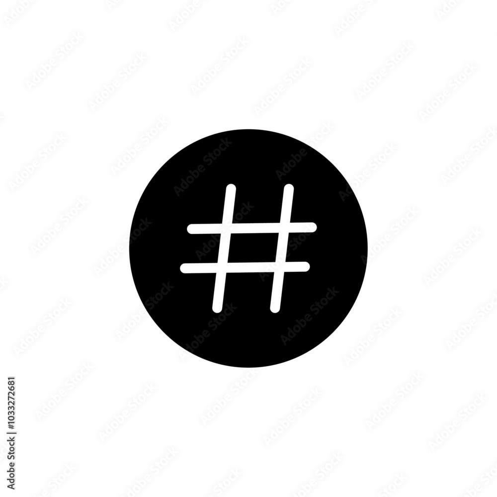 Poster hastag icon web design in vector