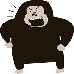 cartoon angry gorilla 