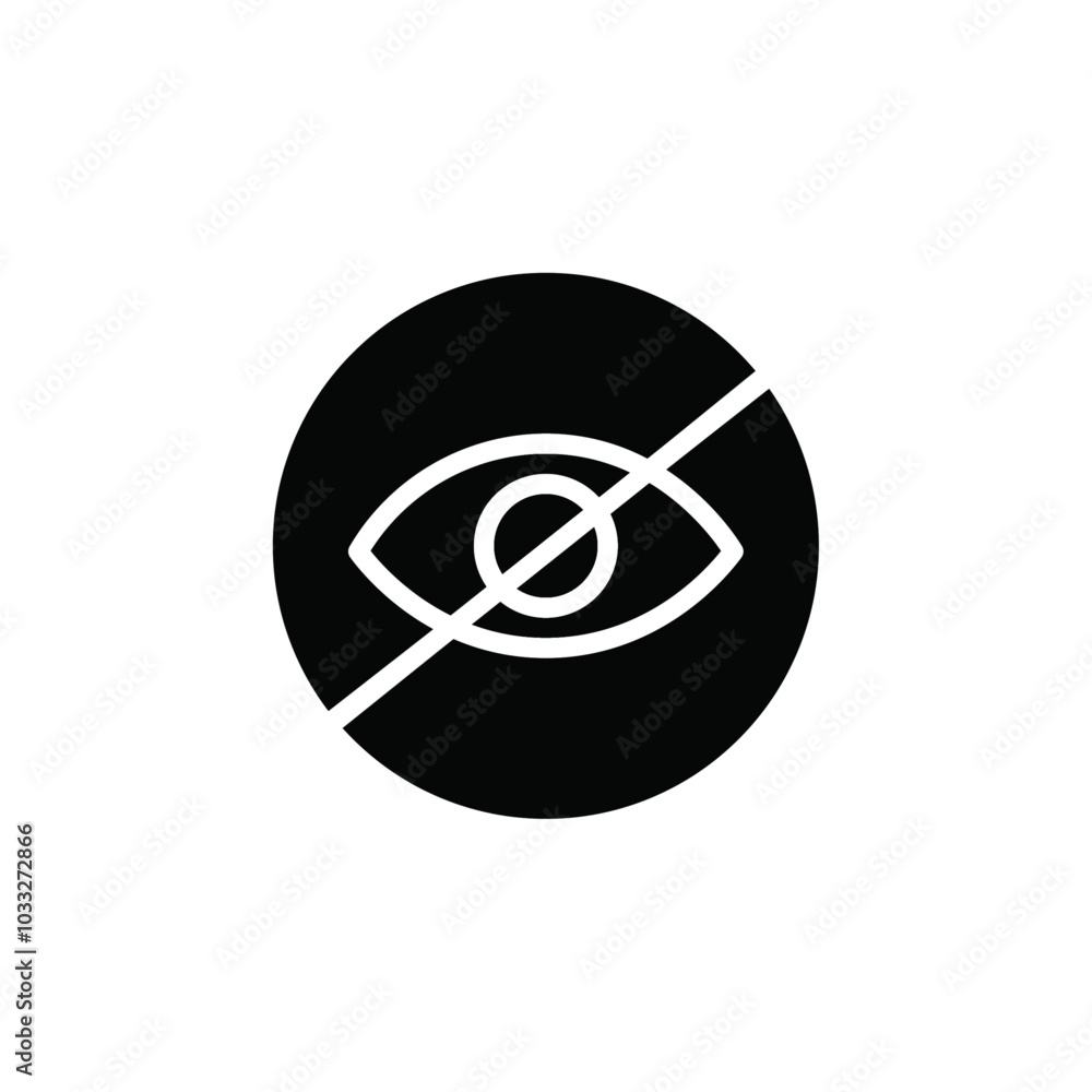 Poster hide icon web design in vector