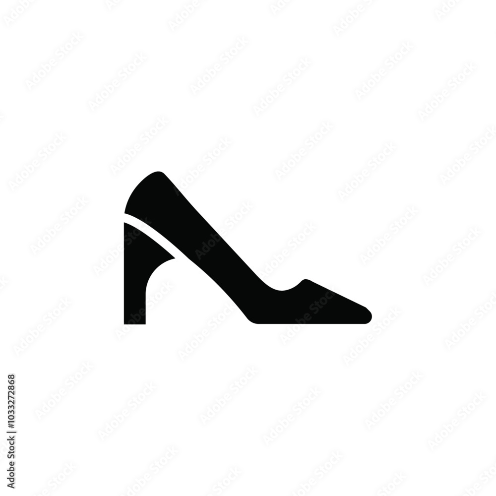 Poster high heel shoes icon web design in vector