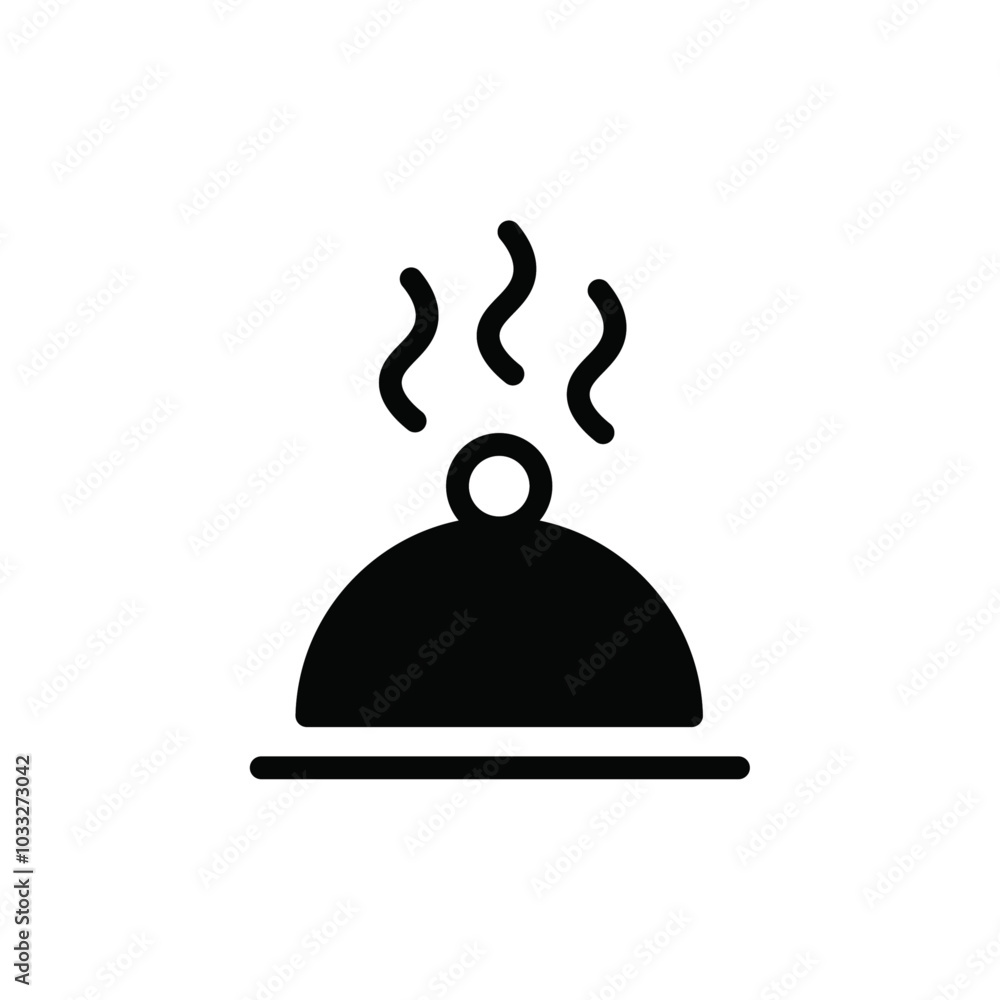 Poster hot meal icon web design in vector