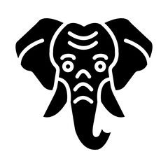 Elephant Vector Icon Style