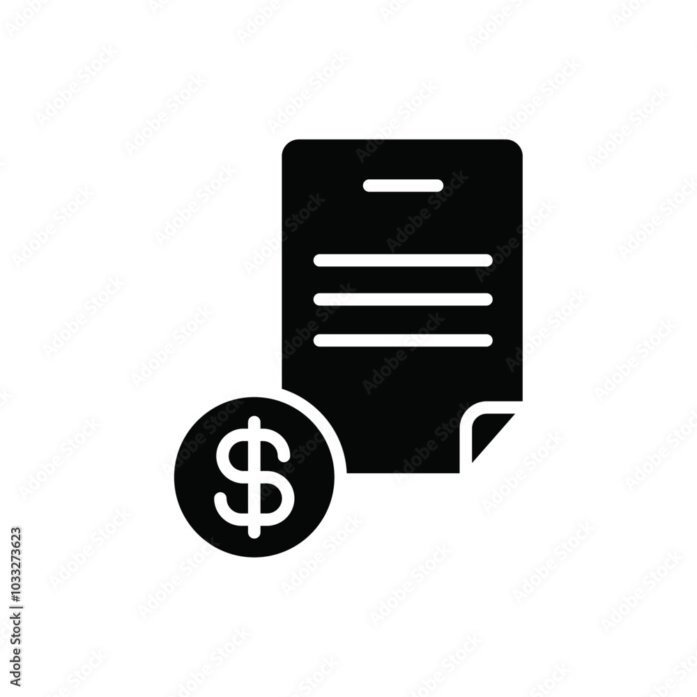 Poster invoice icon web design in vector