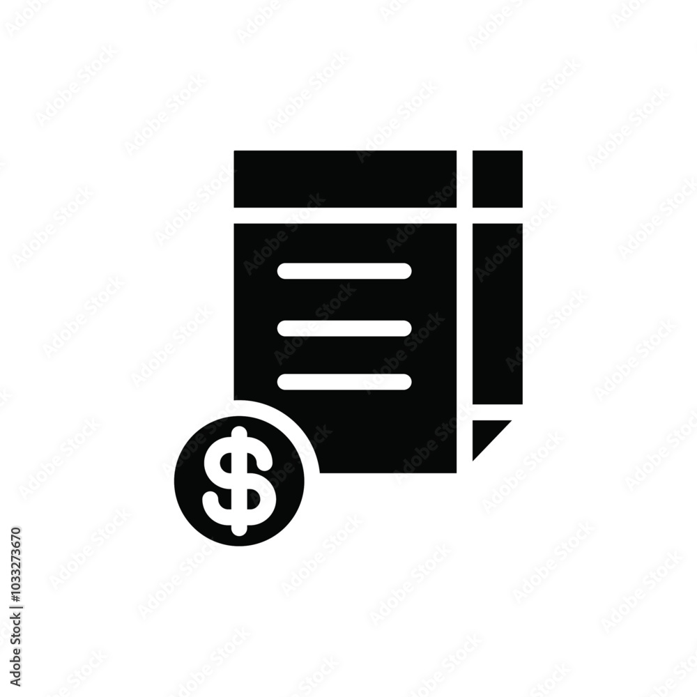 Poster Invoice document icon web design in vector