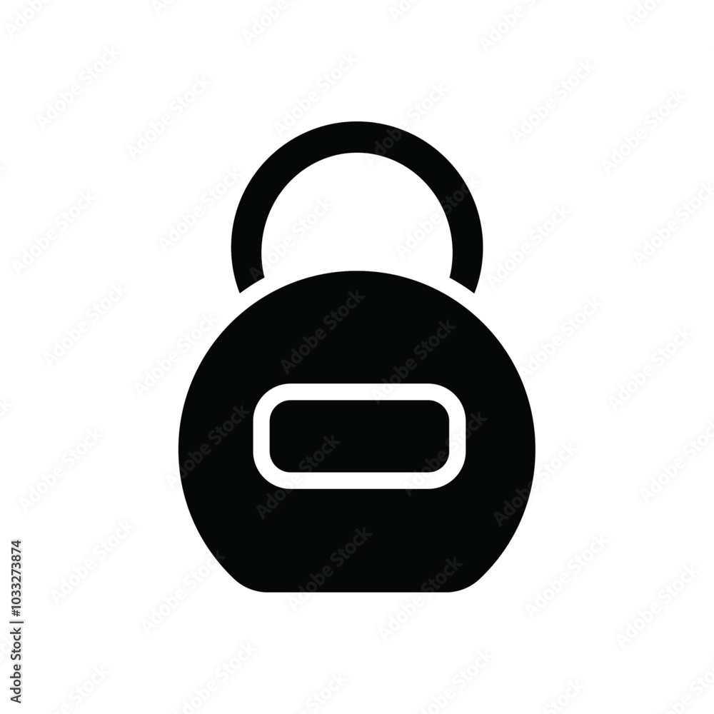 Aufkleber kettlebell icon web design in vector