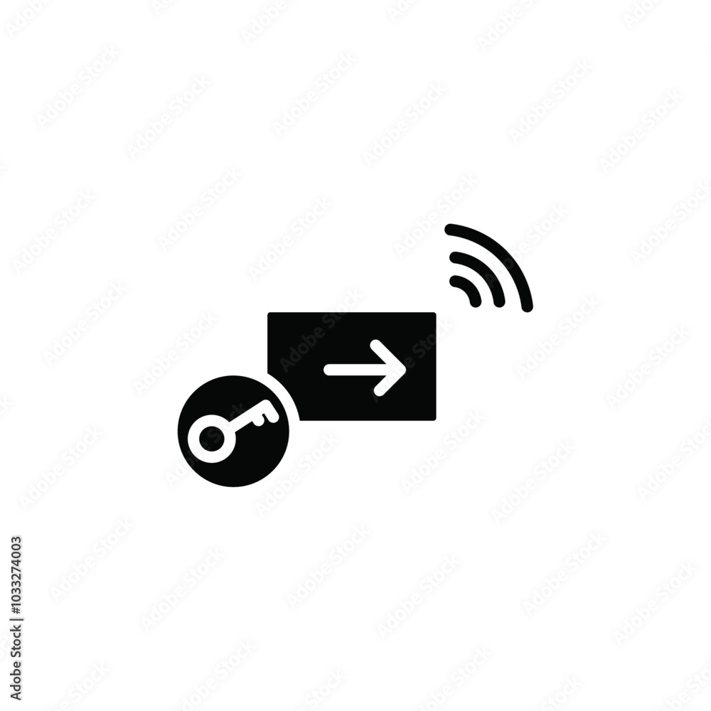 Poster Keycard access icon web design in vector