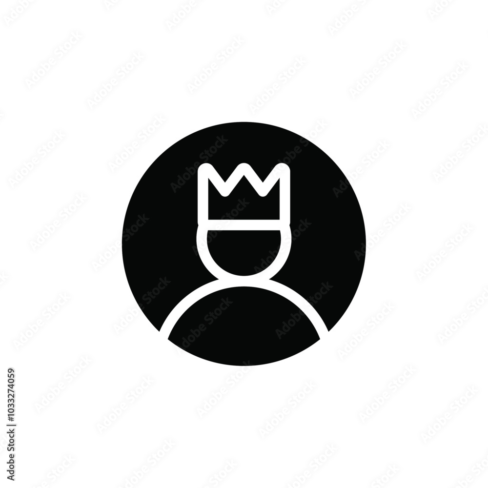 Poster King icon web design in vector