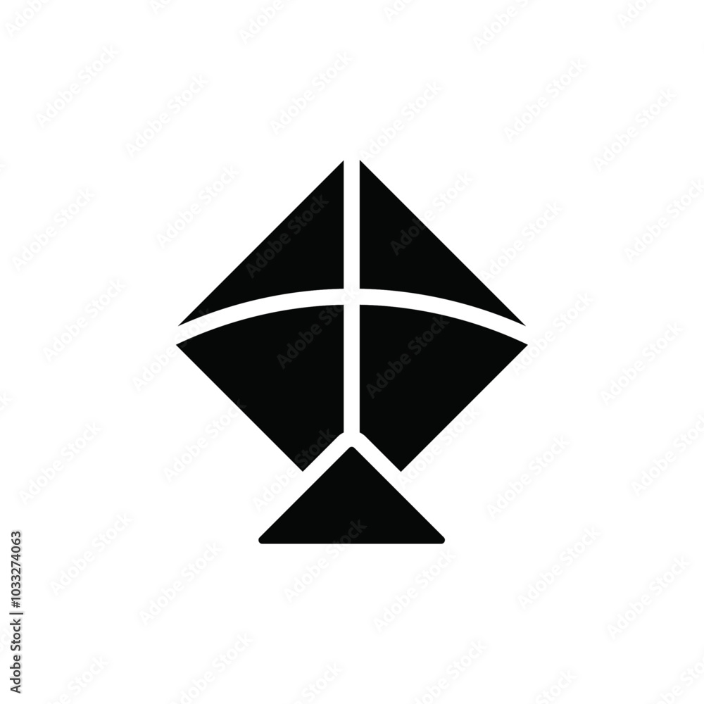 Poster kite icon web design in vector