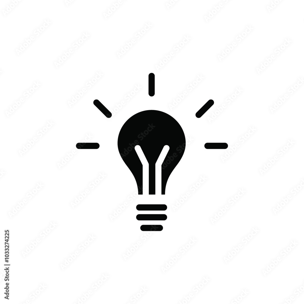 Poster Lamp icon web design in vector