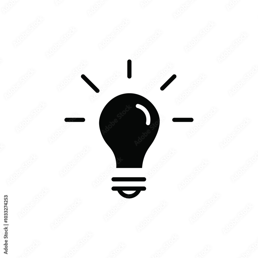 Poster Led light bulb icon web design in vector