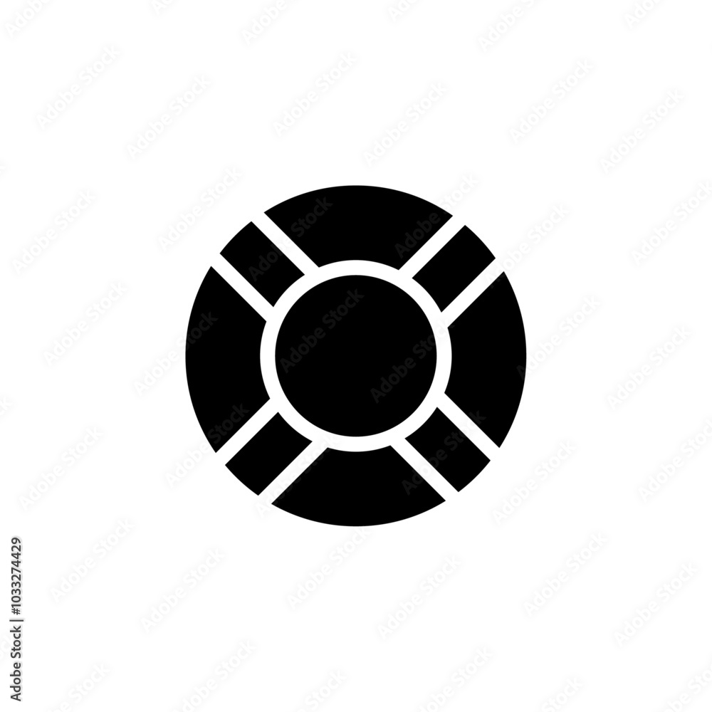 Poster lifebuoy ring icon web design in vector