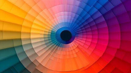 Fototapeta premium Abstract Colorful Circular Pattern Geometric Background Rainbow Colors Design Art Graphic Illustration Creative Modern Pattern Texture Con