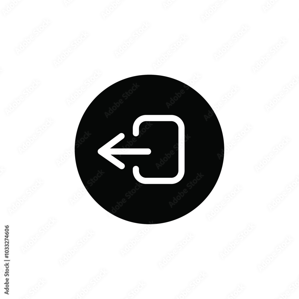 Aufkleber Logout exit icon web design in vector