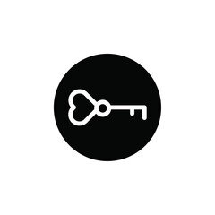 Love key icon web design in vector