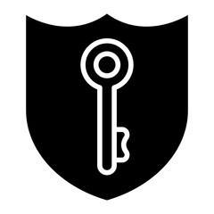 Security Key Vector Icon Style