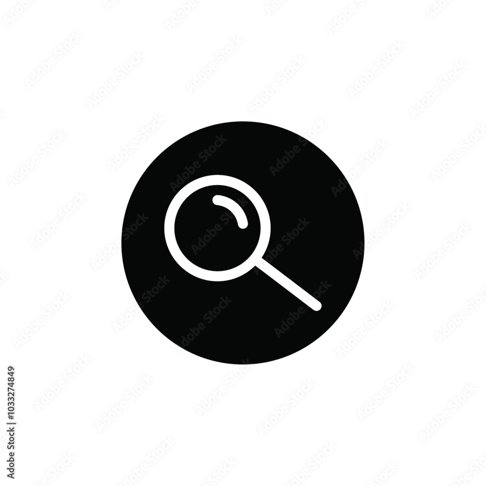 Poster magnifying glass icon web design in vector