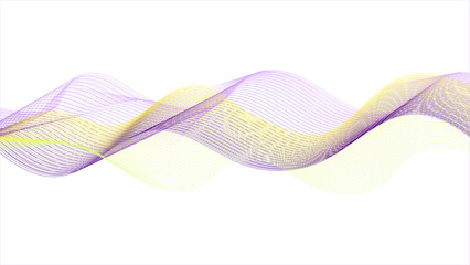 Colorful sound waves on white background. Modern wave line background. Abstract wave flowing lines patterns.