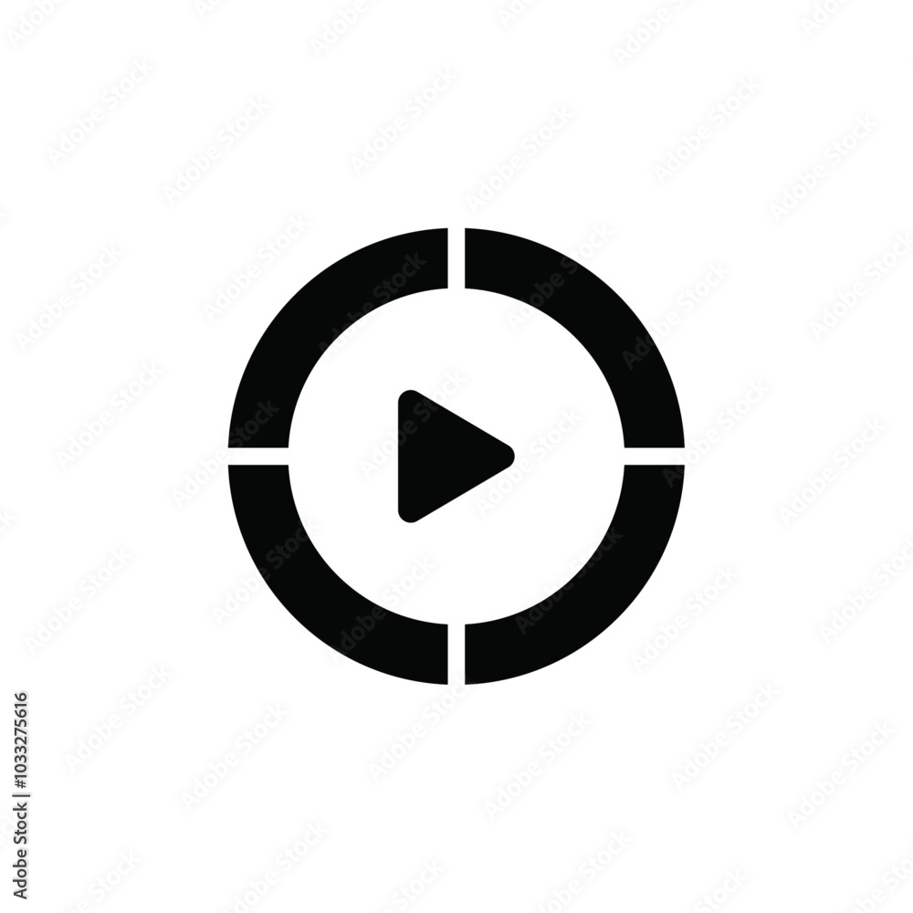 Poster media player icon web design in vector