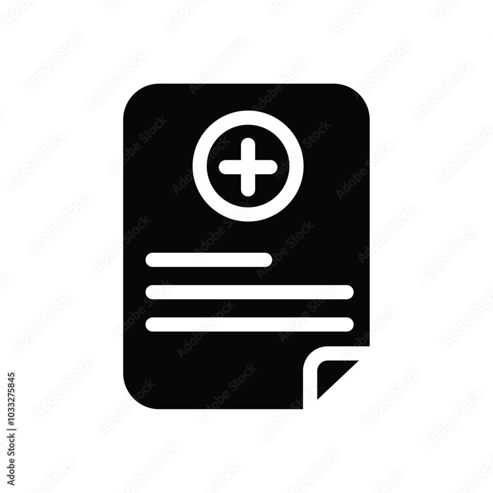 Poster medical report icon web design in vector