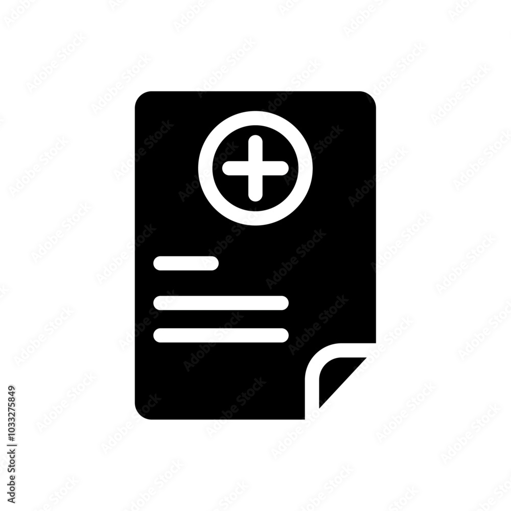 Poster medical report icon web design in vector