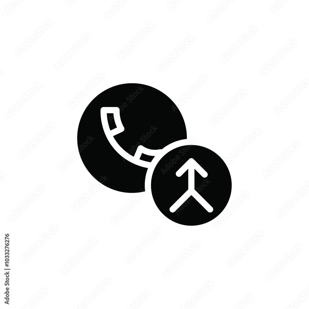 Poster merge call icon web design in vector