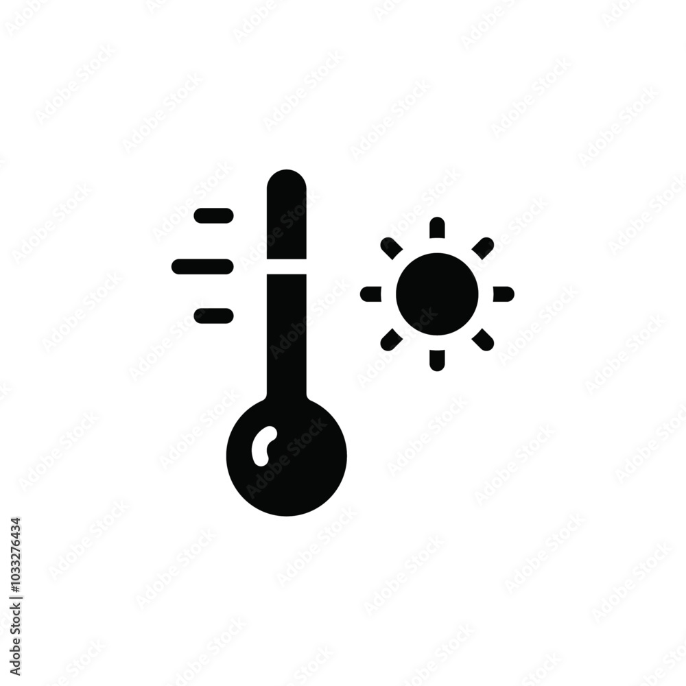 Poster Meteorology thermometer measuring icon web design in vector