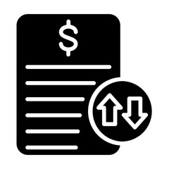 Cash Flow Statement Vector Icon Style