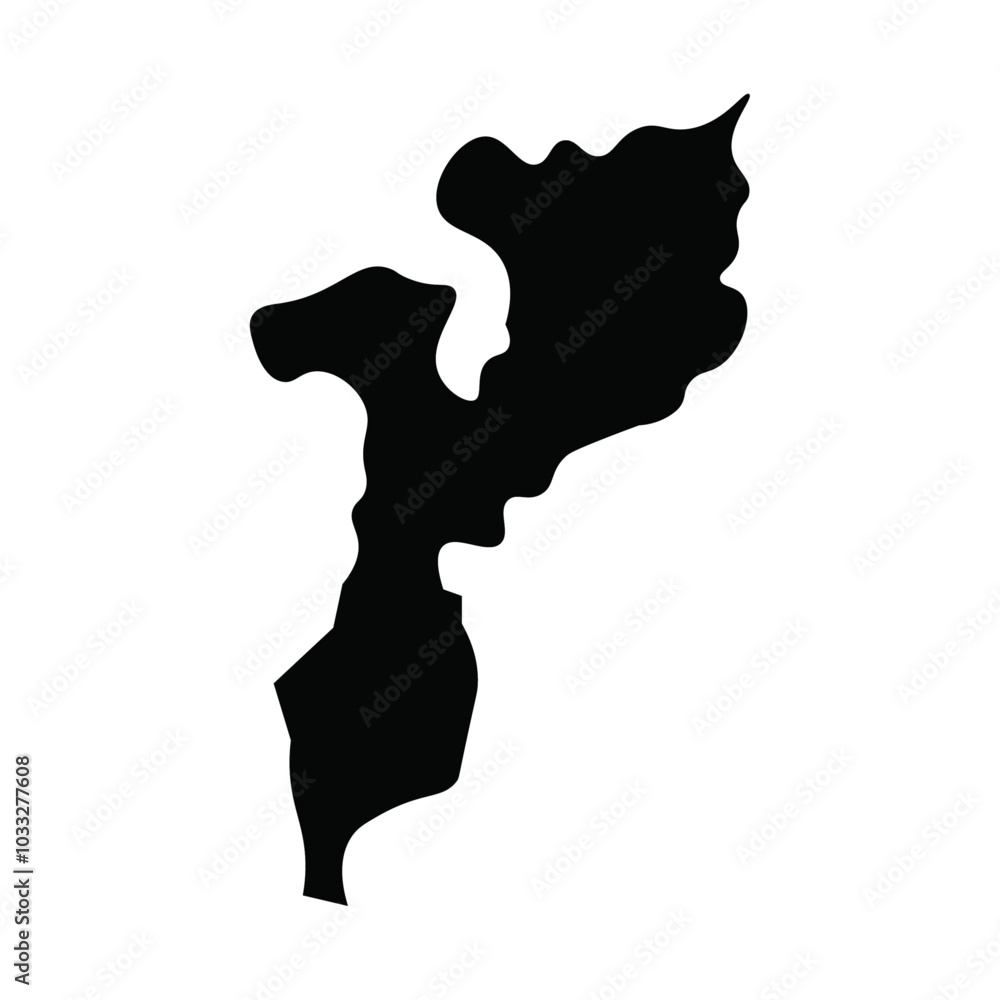 Poster Mozambique map icon web design in vector