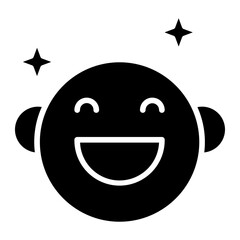 Laughing baby Vector Icon Style