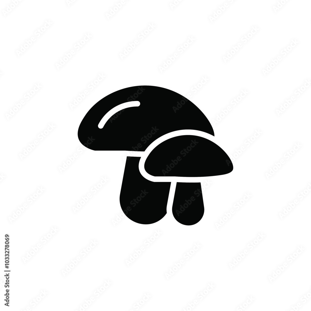 Poster Mushroom icon web design in vector