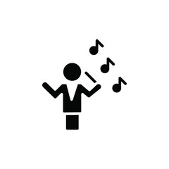 Music conductor icon web design in vector