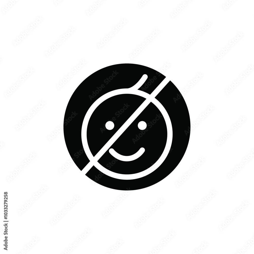 Poster No kid allowed icon web design in vector