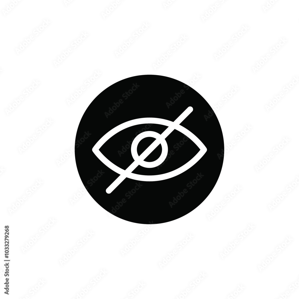 Poster no view icon web design in vector