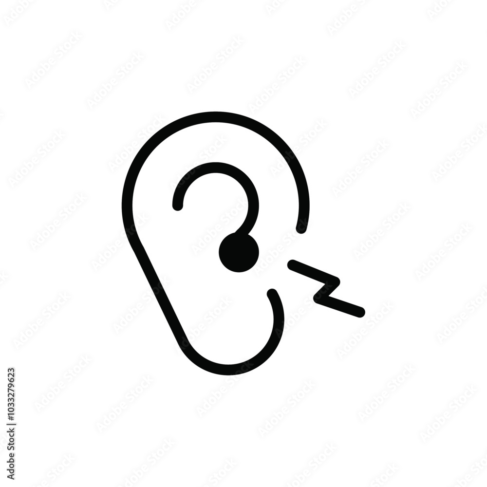 Poster Otitis icon web design in vector