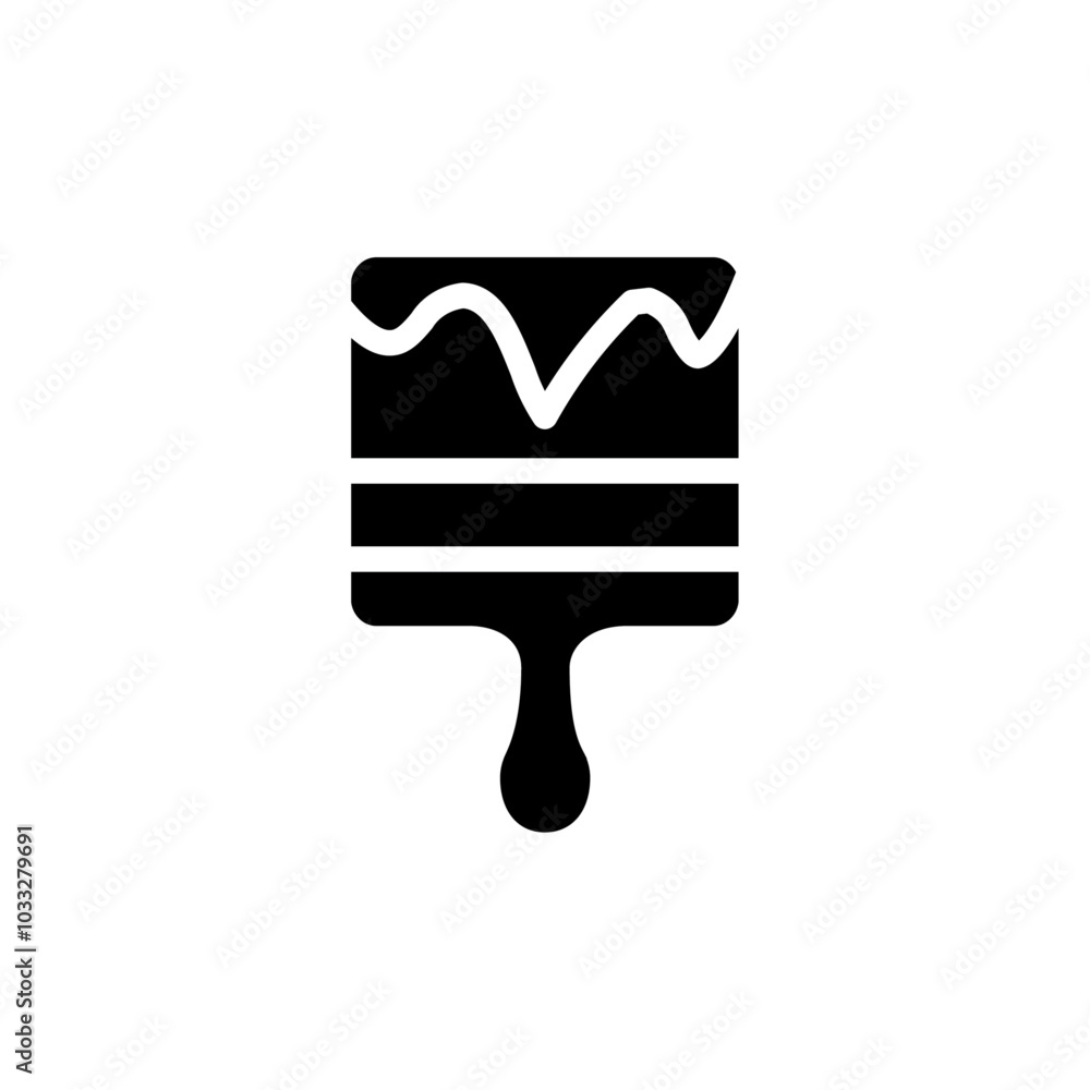 Poster paintbrush icon web design in vector