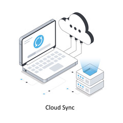 Cloud Data Reporting isometric stock illustration. EPS File stock illustration