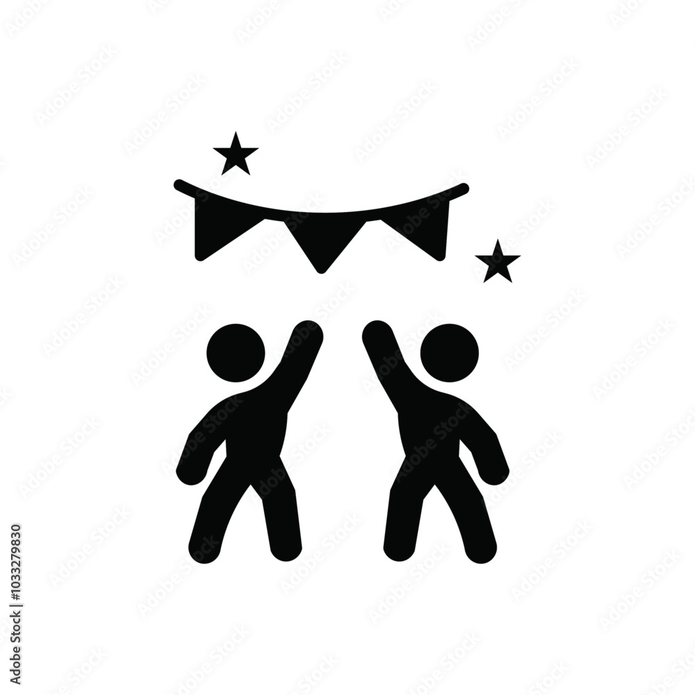 Poster Party icon web design in vector
