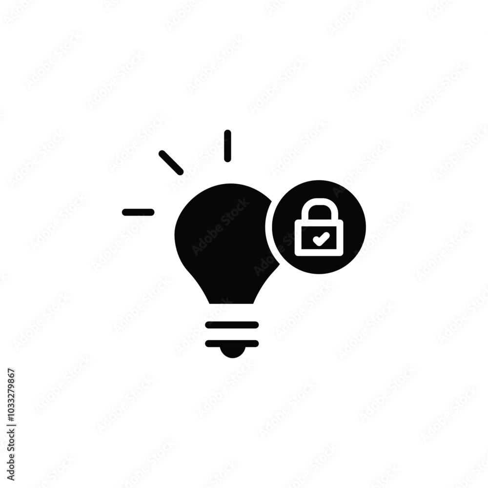 Aufkleber patent idea icon web design in vector