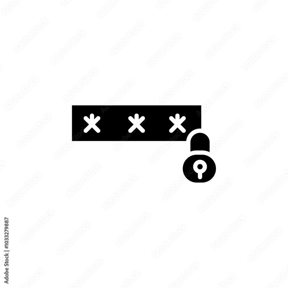 Poster Password security icon web design in vector
