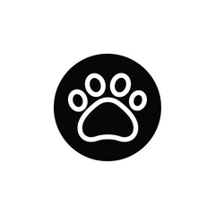 Fototapeta premium Paw icon web design in vector