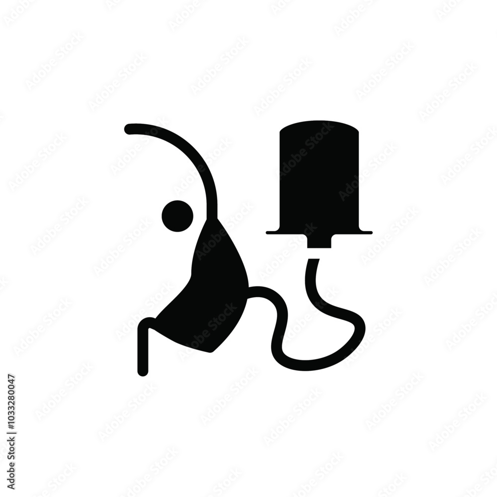 Poster Person with oxygen mask icon web design in vector