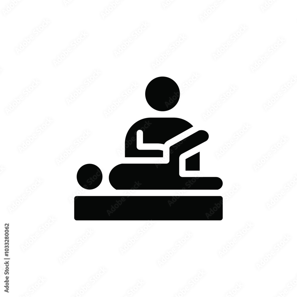 Aufkleber physiotherapy icon web design in vector
