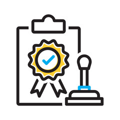 Vector multicolor icon for Regulatory